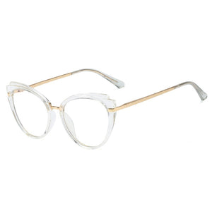 Unusual Cat Eye Optical Blue Light Glasses Frames For Women Computer Gaming Decorative Eyeglasses Women's Prescription Glasses