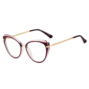 Unusual Cat Eye Optical Blue Light Glasses Frames For Women Computer Gaming Decorative Eyeglasses Women's Prescription Glasses