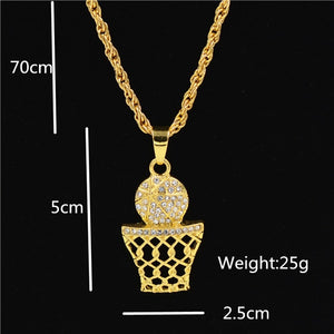 Justice Balance Scales Pendant Necklace Fashion Gold Color Charm Men Women Rhinestone Crystal Hiphop Jewelry Alloy