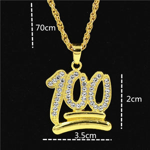 Justice Balance Scales Pendant Necklace Fashion Gold Color Charm Men Women Rhinestone Crystal Hiphop Jewelry Alloy