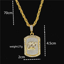 Load image into Gallery viewer, Justice Balance Scales Pendant Necklace Fashion Gold Color Charm Men Women Rhinestone Crystal Hiphop Jewelry Alloy