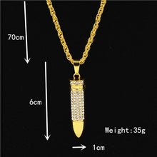 Load image into Gallery viewer, Justice Balance Scales Pendant Necklace Fashion Gold Color Charm Men Women Rhinestone Crystal Hiphop Jewelry Alloy