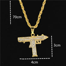 Load image into Gallery viewer, Justice Balance Scales Pendant Necklace Fashion Gold Color Charm Men Women Rhinestone Crystal Hiphop Jewelry Alloy