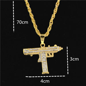 Justice Balance Scales Pendant Necklace Fashion Gold Color Charm Men Women Rhinestone Crystal Hiphop Jewelry Alloy