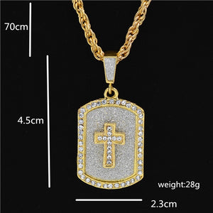 Justice Balance Scales Pendant Necklace Fashion Gold Color Charm Men Women Rhinestone Crystal Hiphop Jewelry Alloy