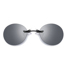 Load image into Gallery viewer, Upgrade Clip On Nose Sunglasses Men Vintage Hacker Empire Matrix Morpheus Rimless Sun Glasses Round UV400 Glasses
