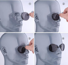 Load image into Gallery viewer, Upgrade Clip On Nose Sunglasses Men Vintage Hacker Empire Matrix Morpheus Rimless Sun Glasses Round UV400 Glasses