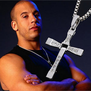 Punk Cross Man Pendant & Necklaces Stainless Steel The Fast and The Furious Men Chain Necklace Christian Jewelry Male Gift