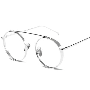 VAZROBE Round Glasses Men Women Thick Eyeglasses Frame Man Gold Silver Eyeglass for Optical Transparent Lenses Nerd Spectacles