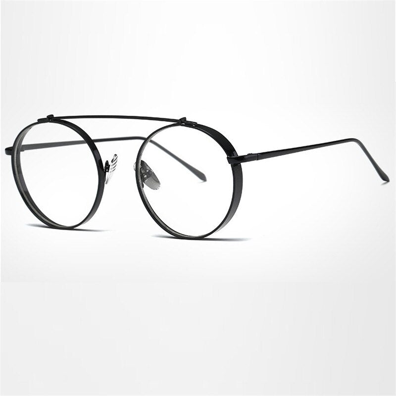 VAZROBE Round Glasses Men Women Thick Eyeglasses Frame Man Gold Silver Eyeglass for Optical Transparent Lenses Nerd Spectacles