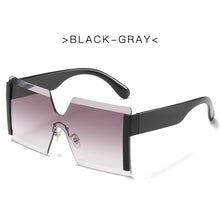 Load image into Gallery viewer, 2022 Oversized Square Rimless Sunglasses Women Brand Designer Flat Siamese Sun Glasses Female Eyewear Travel Gafa de sol