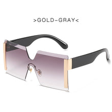 Load image into Gallery viewer, 2022 Oversized Square Rimless Sunglasses Women Brand Designer Flat Siamese Sun Glasses Female Eyewear Travel Gafa de sol