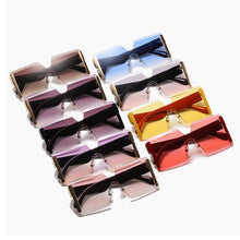 Load image into Gallery viewer, 2022 Oversized Square Rimless Sunglasses Women Brand Designer Flat Siamese Sun Glasses Female Eyewear Travel Gafa de sol