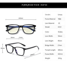 Load image into Gallery viewer, VCKA Clear Computer Glasses  Men Frame Anti Blue Light Blocking Eyeglasses Frame TR90 Myopia Optical Spectacles Degree Eyewear