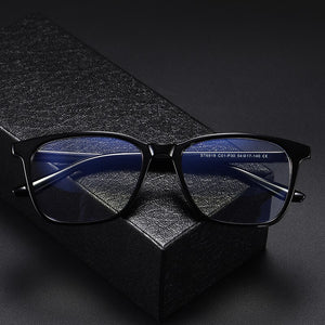 VCKA Clear Computer Glasses  Men Frame Anti Blue Light Blocking Eyeglasses Frame TR90 Myopia Optical Spectacles Degree Eyewear