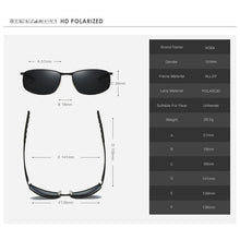 Load image into Gallery viewer, VCKA Polarized Sunglasses Men Brand Designer Rectangle Rectangle Sunglass Mens Driving Sun Glasses oculos de sol UV400 Eyewear