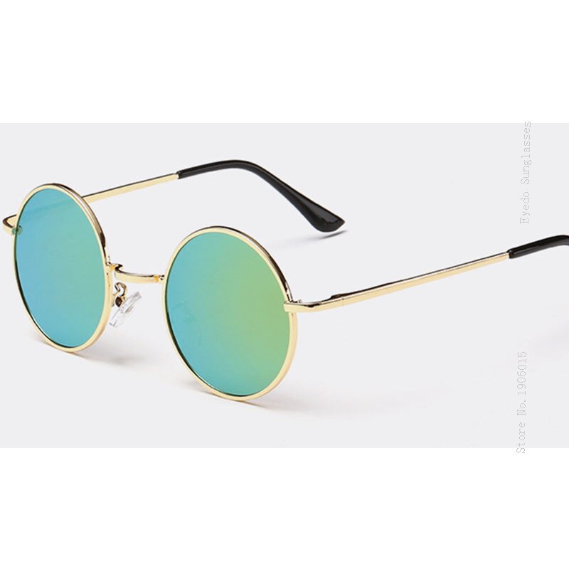 VEGA Polarized 80s 90s Retro Round Glasses Men Women Metal Round Sunglasses Vintage Small Hippie Glasses Circle Lenses 8024