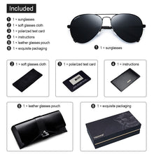 Load image into Gallery viewer, VEGOOS Classic Aviation Sunglasses Men Polarized UV400 Protection Metal Frame Spring Pilot Driving Fishing Sun Glasses #3025M