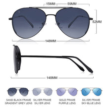 Load image into Gallery viewer, VEGOOS Pilot Sun Glasses Men polarized UV400 Protect Glare Blocking Vintage Classic Metal Aviation Sunglasses for Women #3183