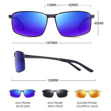 Load image into Gallery viewer, VEGOOS Polarized Sunglasses Men Classic Square Metal Frame UV400 Protect Rectangular driving Sports Sun Glasses #3089
