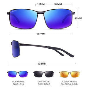 VEGOOS Polarized Sunglasses Men Classic Square Metal Frame UV400 Protect Rectangular driving Sports Sun Glasses #3089