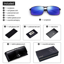 Load image into Gallery viewer, VEGOOS Polarized Sunglasses Men Classic Square Metal Frame UV400 Protect Rectangular driving Sports Sun Glasses #3089