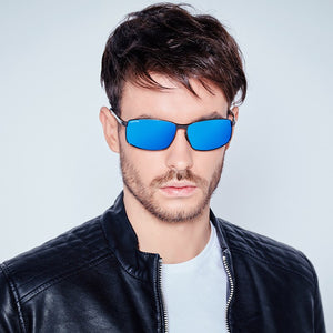 VEGOOS Polarized Sunglasses Men Classic Square Metal Frame UV400 Protect Rectangular driving Sports Sun Glasses #3089