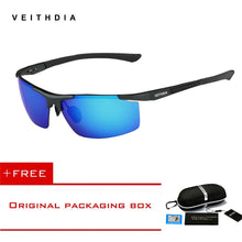 Load image into Gallery viewer, VEITHDIA 2022 Aluminum Magnesium Sunglasses Polarized Men Semi rimless Coating Mirror Sun Glasses Male Eyewear Accessories 6588