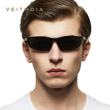 Load image into Gallery viewer, VEITHDIA 2022 Aluminum Magnesium Sunglasses Polarized Men Semi rimless Coating Mirror Sun Glasses Male Eyewear Accessories 6588