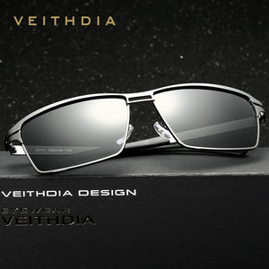 VEITHDIA 2023 Men's Sunglasses Polarized UV400 Lens Sun Glasses Rectangle Stainless Steel Glasses Eyewear Accessories For Men