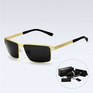 VEITHDIA 2023 Men's Sunglasses Polarized UV400 Lens Sun Glasses Rectangle Stainless Steel Glasses Eyewear Accessories For Men