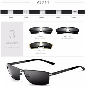 VEITHDIA 2023 Men's Sunglasses Polarized UV400 Lens Sun Glasses Rectangle Stainless Steel Glasses Eyewear Accessories For Men