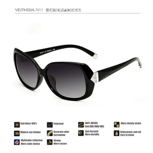 VEITHDIA 2023 TR90 Vintage Women's Sunglasses Polarized Carved Diamond Women Sun glasses Designer Glasses Eyewear 7011