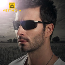 Load image into Gallery viewer, VEITHDIA Aluminum Magnesium Men's Polarized Rimless Sun glasses Sports Male Eyewear Sunglasses Goggle Oculos shades For Men 6501