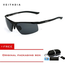 Load image into Gallery viewer, VEITHDIA Aluminum Magnesium Men's Polarized Rimless Sun glasses Sports Male Eyewear Sunglasses Goggle Oculos shades For Men 6501