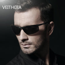 Load image into Gallery viewer, VEITHDIA Aluminum Magnesium Men's Polarized Rimless Sun glasses Sports Male Eyewear Sunglasses Goggle Oculos shades For Men 6501