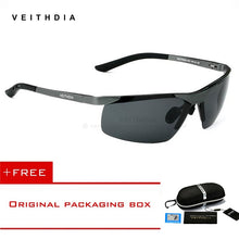 Load image into Gallery viewer, VEITHDIA Aluminum Magnesium Men's Polarized Rimless Sun glasses Sports Male Eyewear Sunglasses Goggle Oculos shades For Men 6501