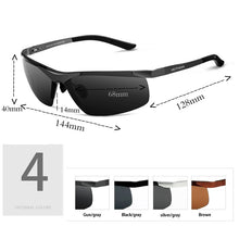 Load image into Gallery viewer, VEITHDIA Aluminum Magnesium Men's Polarized Rimless Sun glasses Sports Male Eyewear Sunglasses Goggle Oculos shades For Men 6501