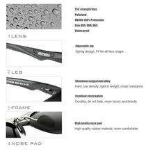 Load image into Gallery viewer, VEITHDIA Aluminum Magnesium Men's Polarized Sun glasses Night Vision Mirror Male Eyewear Sunglasses Goggle Oculos For Men 6502
