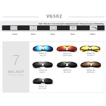 Load image into Gallery viewer, VEITHDIA Aluminum Magnesium Men's Polarized Sun glasses Night Vision Mirror Male Eyewear Sunglasses Goggle Oculos For Men 6502