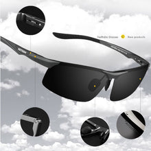 Load image into Gallery viewer, VEITHDIA Aluminum Magnesium Men's Polarized Sun glasses Night Vision Mirror Male Eyewear Sunglasses Goggle Oculos For Men 6502