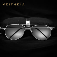 Carica l&#39;immagine nel visualizzatore di Gallery, VEITHDIA Occhiali da sole in alluminio e magnesio Lenti blu polarizzate Ruota di 180 gradi gamba Accessori per occhiali Occhiali da sole Uomo/Donna 3618 