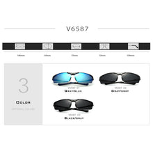 Carica l&#39;immagine nel visualizzatore di Gallery, VEITHDIA Aluminum Men&#39;s Sunglasses Polarized UV400 Driving Sun Glasses Eyewear Accessories For Men Blue Coating Mirror 6587