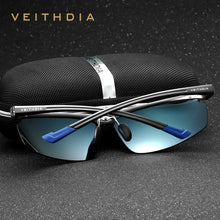 Carica l&#39;immagine nel visualizzatore di Gallery, VEITHDIA Aluminum Men&#39;s Sunglasses Polarized UV400 Driving Sun Glasses Eyewear Accessories For Men Blue Coating Mirror 6587