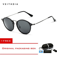 Load image into Gallery viewer, VEITHDIA Brand Unisex Sun Glasses Polarized Coating Mirror Driving Sunglasses Round Male Eyewear For Men/Women 6358