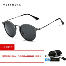 Load image into Gallery viewer, VEITHDIA Brand Unisex Sun Glasses Polarized Coating Mirror Driving Sunglasses Round Male Eyewear For Men/Women 6358