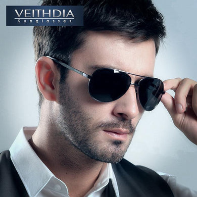 VEITHDIA Brand Men's Pilot  Polarized Sunglasses men Sun Glasses Alloy Frame Driving Glasses oculos de sol masculino shades