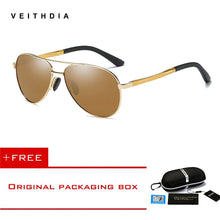 Load image into Gallery viewer, VEITHDIA Brand Men&#39;s Pilot  Polarized Sunglasses men Sun Glasses Alloy Frame Driving Glasses oculos de sol masculino shades