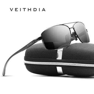 VEITHDIA Brand Polarized Men's Vintage Sunglasses Aluminum Frame Sun Glasses Men Goggle Eyewear Accessories For Men 2458