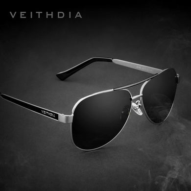 VEITHDIA Classic Brand Stainless Steel Mens Sunglasses Polarized Green Lens Sun Glasses Eyewear Accessories For Men 3152